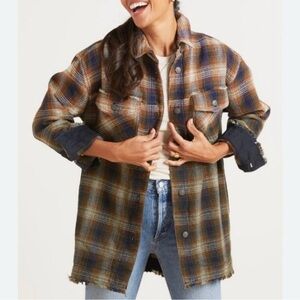 We The Free Free People Anneli Plaid Shirt Jacket